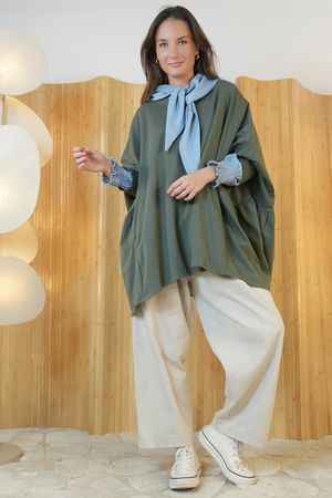 Super Smock Sweatshirt Khaki /9=